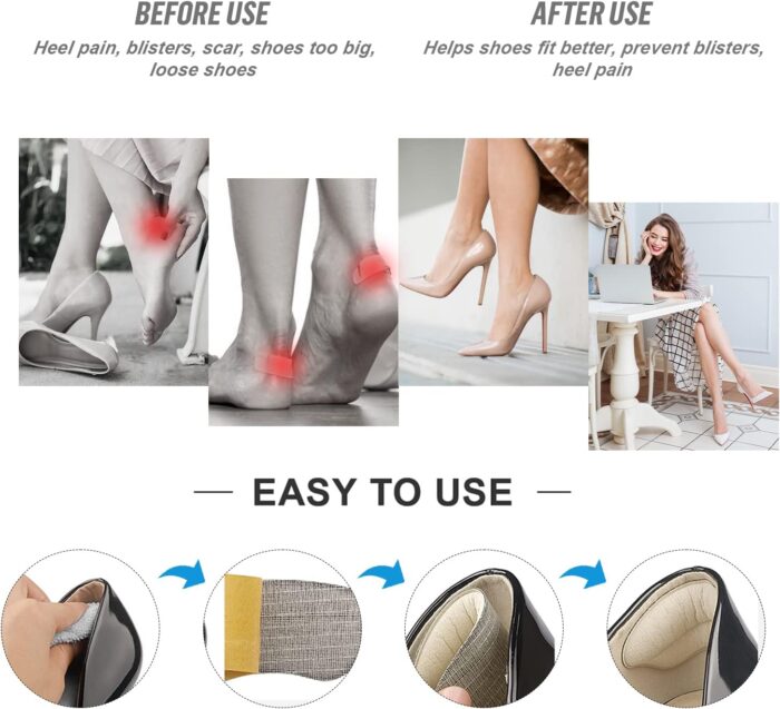 HeelGrips, Cushion Liners for Blisters Loose Shoes. - Image 4