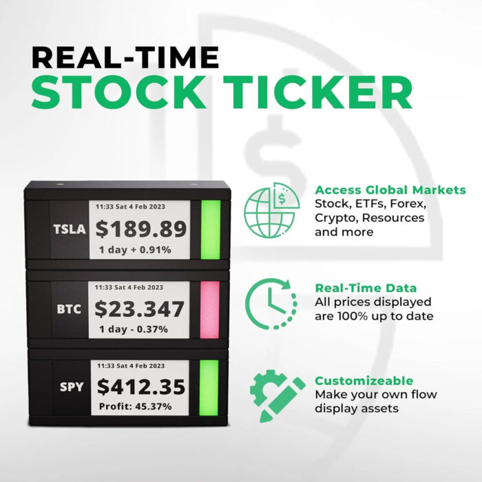 TickrMeter Physical E-Ink Stock Ticker Display - Image 8